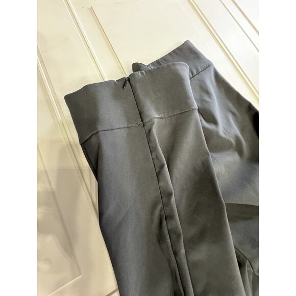 Good American The Exec Pants Black Straight Leg Side Zip Women’s Size 4 - Picture 4 of 7